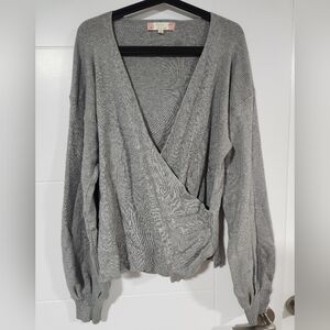Flying Tomato Gray V-Neck Sweater